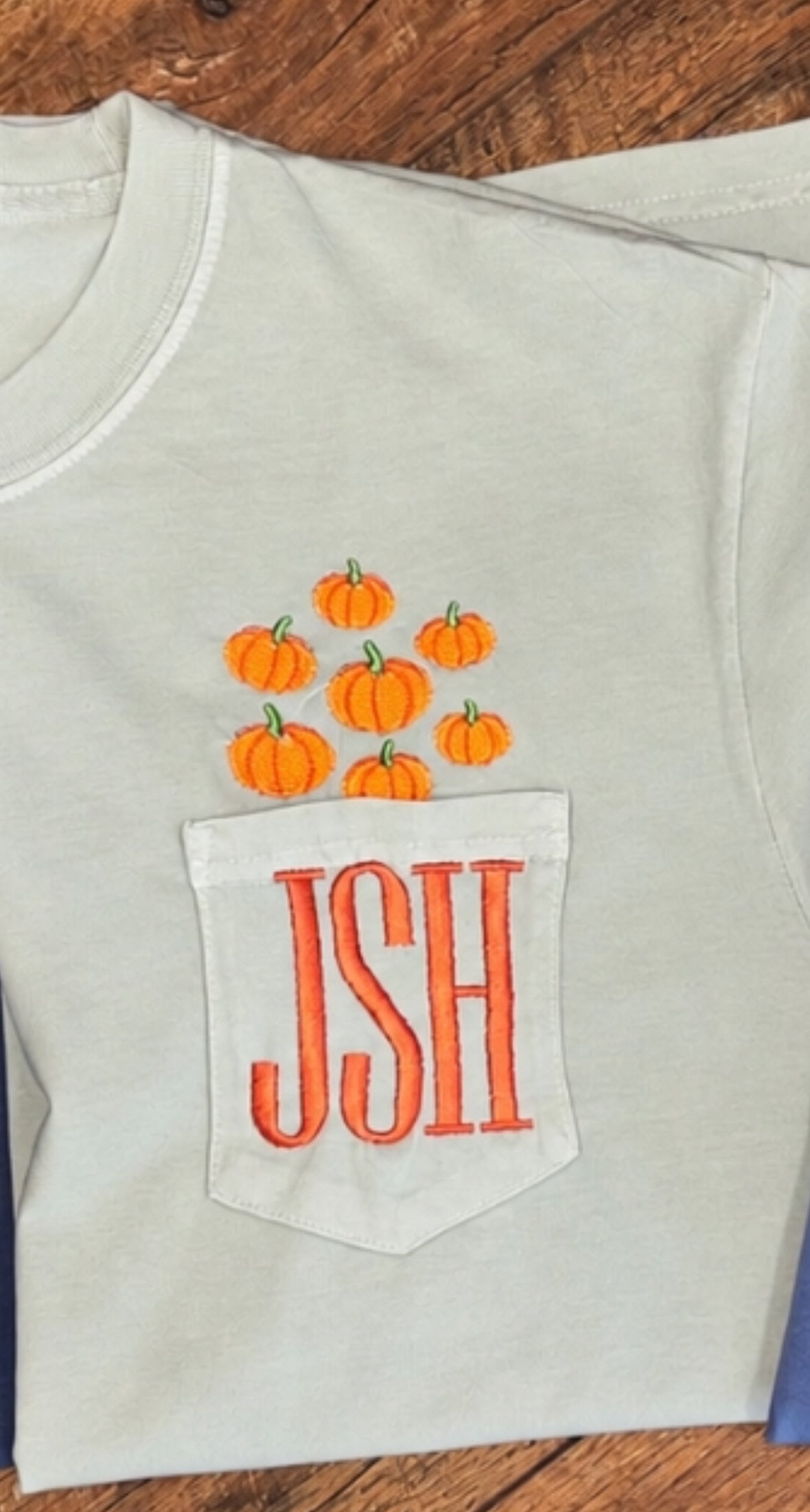Seafoam Green Comfort Color Pumpkin Shirt