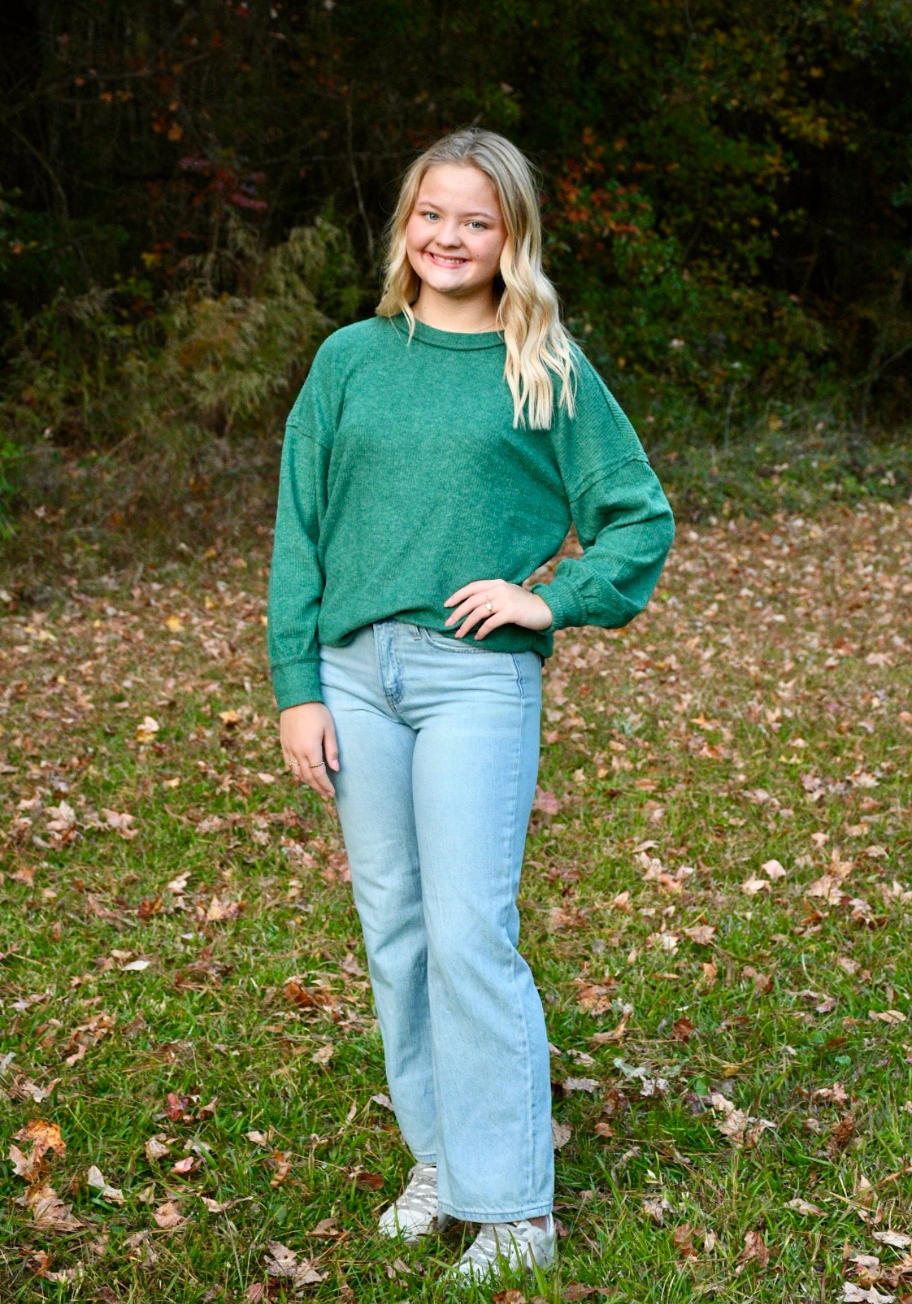 Green Ribbed Sweater