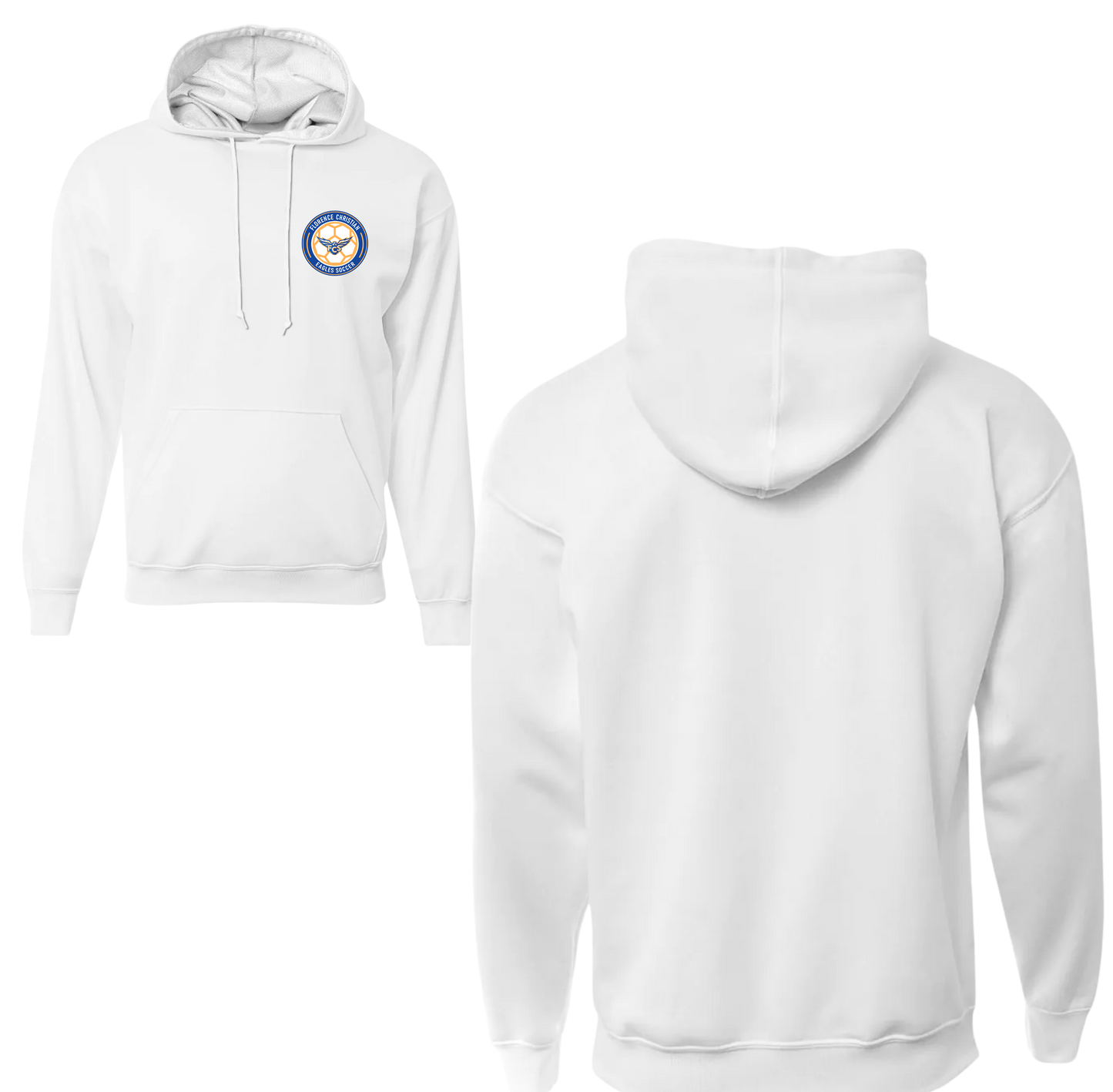 White Athletic Soccer Hoodie
