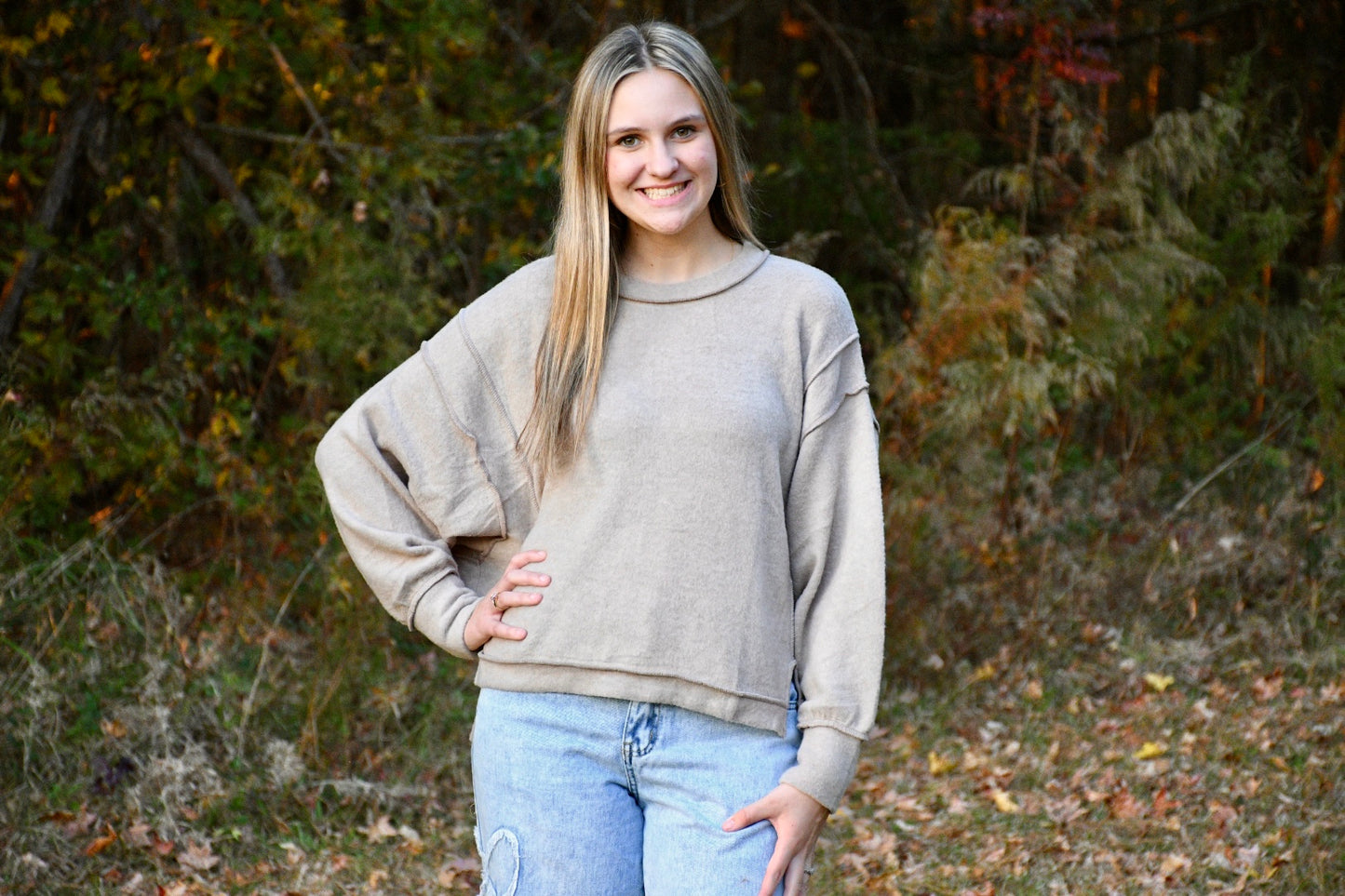 Tan Crop Sweater