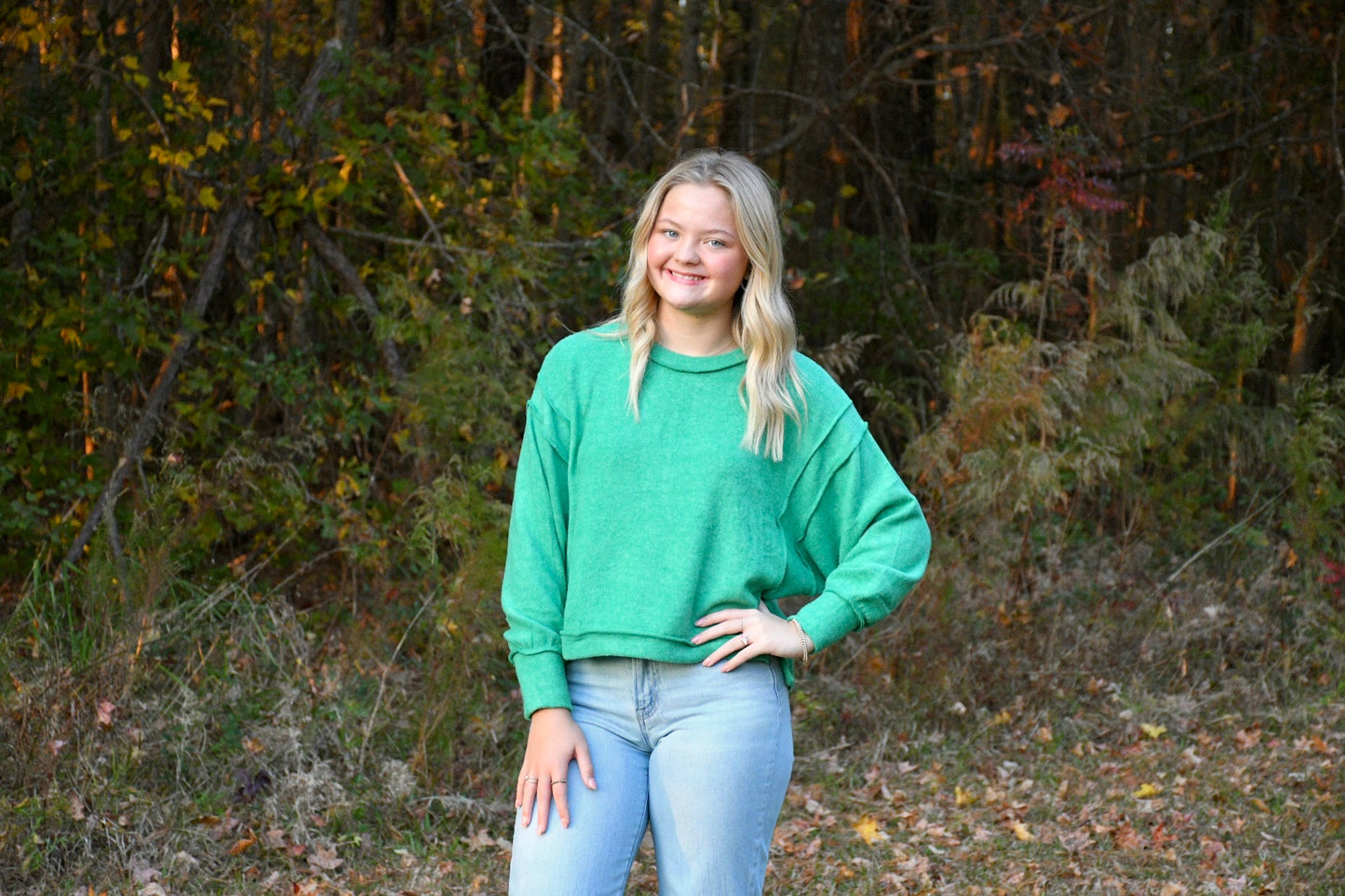 Green Boxy Sweater