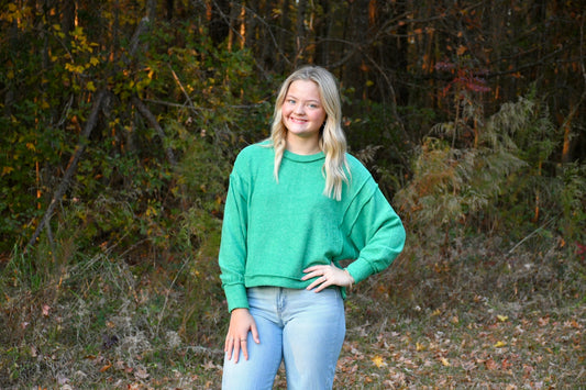 Green Boxy Sweater