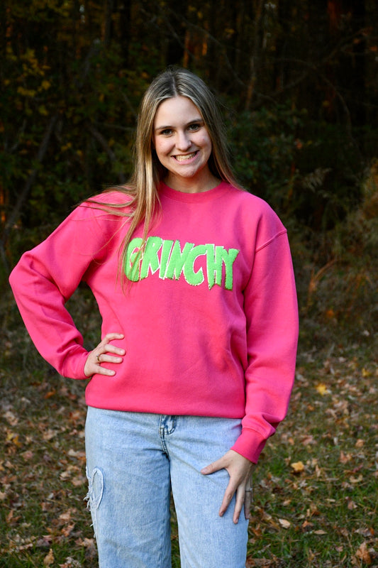 Pink Grinchy Sweatshirt