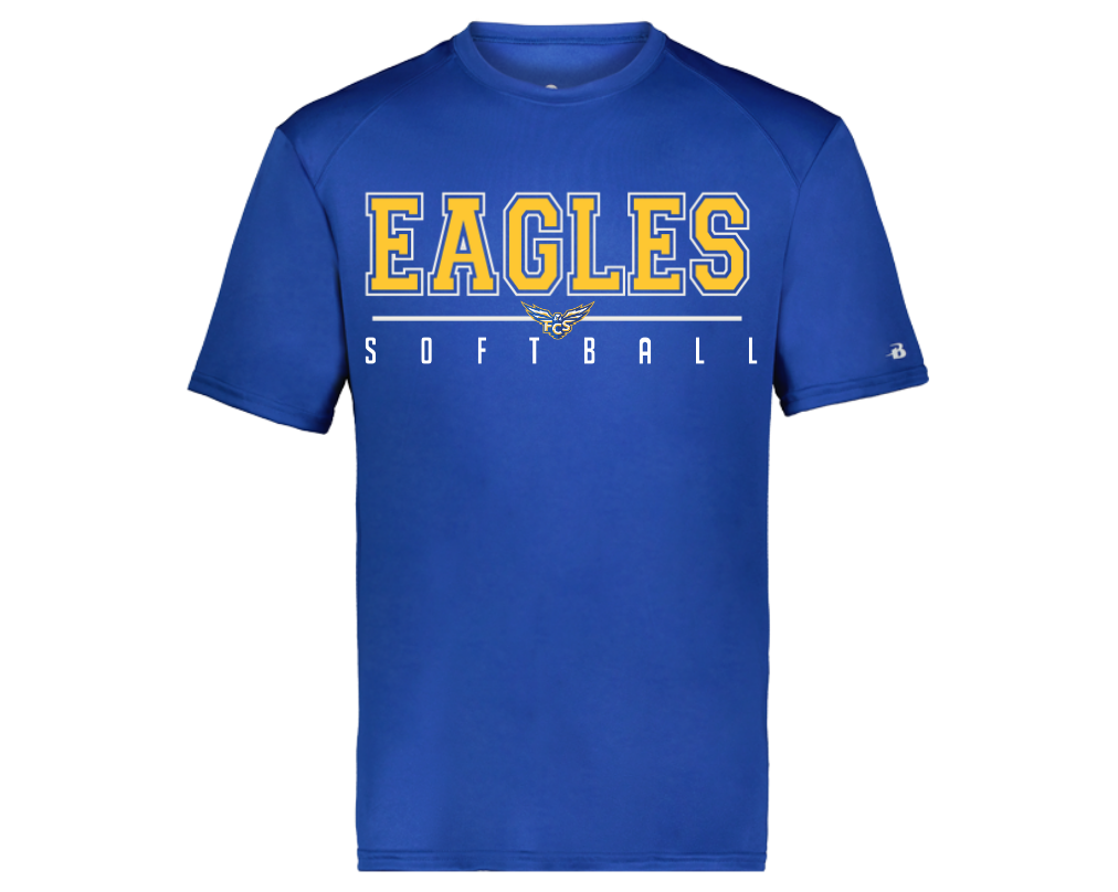 Royal Drifit Softball Shirt