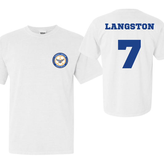 White Drifit Soccer Shirt w/ Name and Number